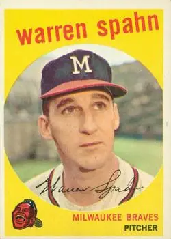 1959 Topps #40b Warren Spahn