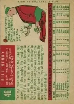 Back of Bill Henry