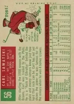 Back of Carl Sawatski