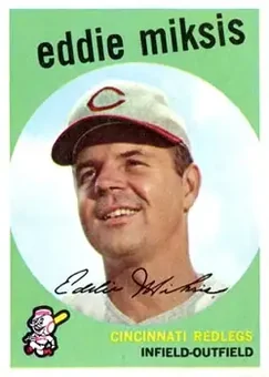 1959 Topps #58 - Eddie Miksis - Cincinnati Redlegs 1959 Topps #58 - Eddie Miksis - Cincinnati Redlegs