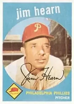 1959 Topps #63 - Jim Hearn - Philadelphia Phillies 1959 Topps #63 - Jim Hearn - Philadelphia Phillies