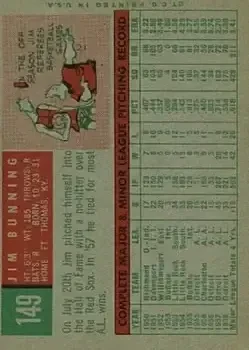Back of Jim Bunning