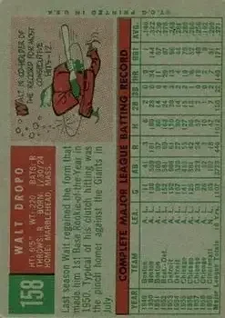Back of Walt Dropo