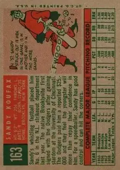 Back of Sandy" Koufax