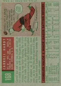 Back of Carroll Hardy