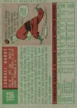 Back of Carroll Hardy