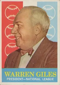 1959 Topps #200b Warren Giles
