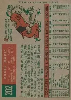 Back of Roger Maris