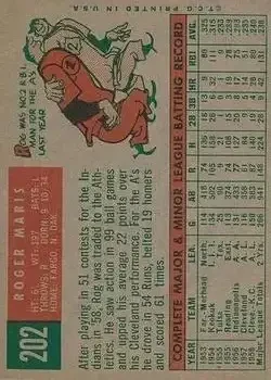 Back of Roger Maris