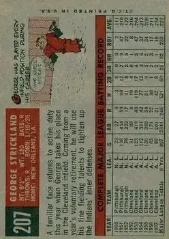 Back of George Strickland