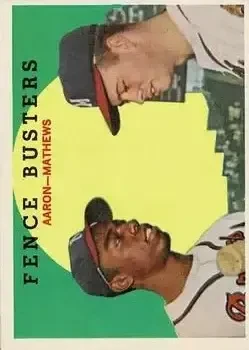 1959 Topps #212b Eddie Mathews)