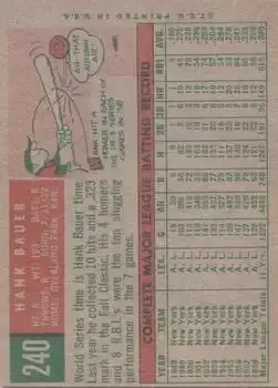 Back of Hank Bauer