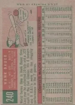 Back of Hank Bauer