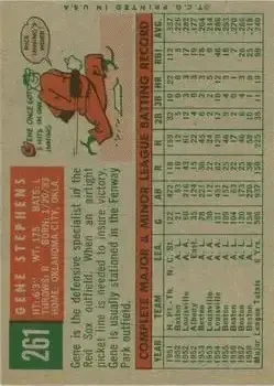 Back of Gene Stephens