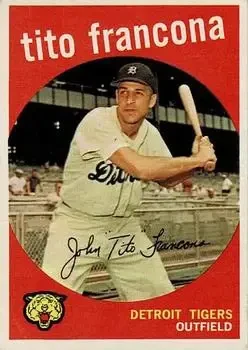 1959 Topps #268b Tito Francona