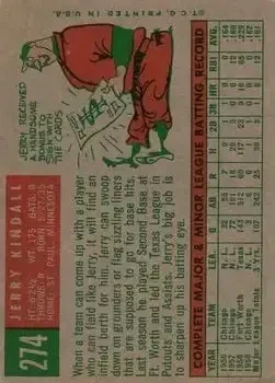 Back of Jerry Kindall