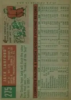 Back of Jack Sanford