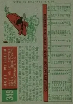 Back of Hoyt Wilhelm