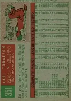 Back of Earl Torgeson