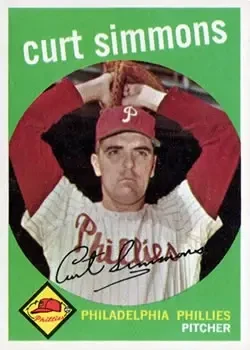 1959 Topps #382 Curt Simmons