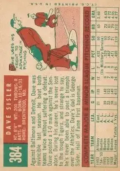 Back of Dave Sisler