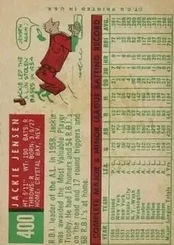 Back of Jackie Jensen
