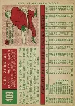 Back of Gus Zernial