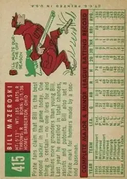 Back of Bill Mazeroski