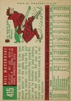 Back of Bill Mazeroski