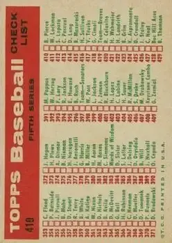 Back of Card #419