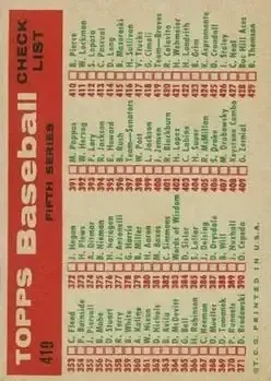 Back of Card #419