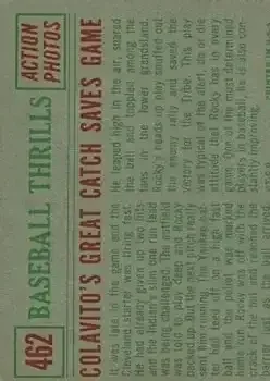 Back of Rocky Colavito