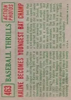 Back of Al Kaline