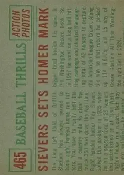 Back of Roy Sievers