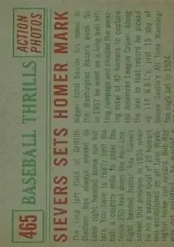 Back of Roy Sievers
