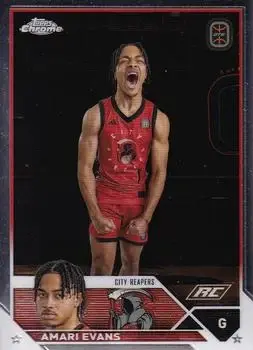 2023-24 Topps Chrome Overtime Elite #1 - Amari Evans - City Reapers - Front