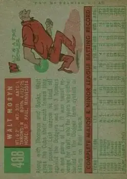Back of Walt Moryn