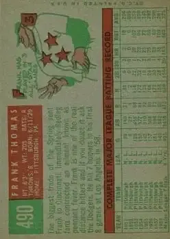 Back of Frank Thomas