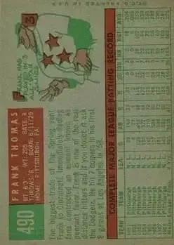 Back of Frank Thomas