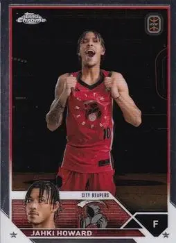 2023-24 Topps Chrome Overtime Elite #5 - Jahki Howard - City Reapers - Front 2023-24 Topps Chrome Overtime Elite #5 - Jahki Howard - City Reapers - Front