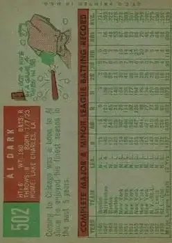 Back of Alvin Dark