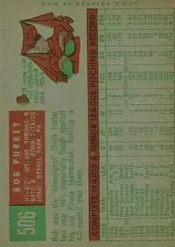 Back of Bob Purkey