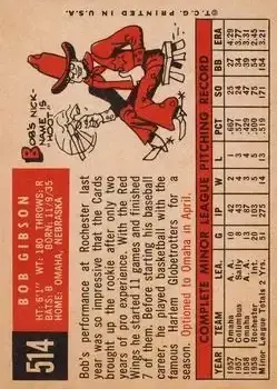Back of Bob Gibson