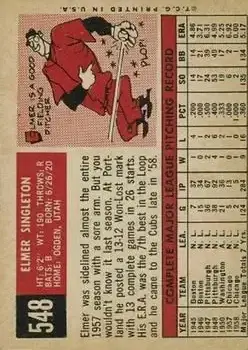 Back of Elmer Singleton