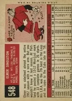 Back of Elmer Singleton