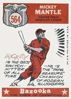 Back of Mickey Mantle