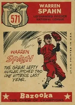 Back of Warren Spahn