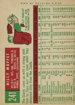Back of Billy Muffett