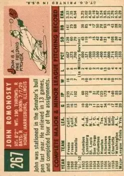 Back of John Romonosky
