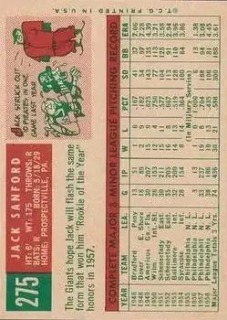 Back of Jack Sanford